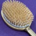 Vanity Set Hair Brush  Comb   Hand Mirror Vintage Bronze brass Purple Floral