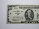  100 1929 Cleveland Ohio Oh National Currency Note Federal Reserve Bank Xf Low  