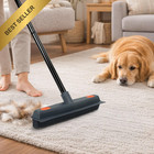 Mavriz Pet Hair Remover Rubber Broom With Squeegee For Carpet Hardwood Floors