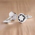 925 Sterling Silver 14k White Gold Plated Wedding Unique Classic Cufflinks Men s