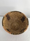 Vtg Tohono O   odham Papago Coiled Basket 10    Southwest Geometric Pattern