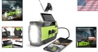 Emergency Crank Weather Radio  4000mah Solar   Usb Charger  Flashlight Included