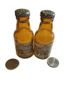 Vintage 3   Acme Beer Minature Amber Bottles Salt   Pepper Shakers 1940 s