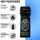 3 Police Magnum Pepper Spray 2oz Stream Fliptop Self Defense Security Protection