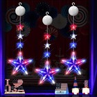 4th Of July Decorations Window Lights Memorial Day  3 Pack Star 3 Pack 4 Stars