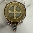 Virgins Saints   Angels San Benito Bead Pendant Necklace Rosary Vintage Mexico