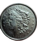Oversized 1921 Silver Dollar Montana Lincoln s 10 000 Silver   Bar Token Nice  