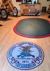 Vintage Nra Eagle Round Rug 34    Americana Patriotic Usa250 Man Cave