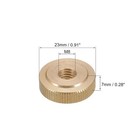 Uxcell Knurled Thumb Nuts  2pcs M8 X D23mm X H7mm Brass X 23mm X 7mm 