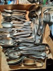 Huge Lot- 121 Pieces Mixed Vintage Silver  Plate Silverware Flatware 11 Lbs 