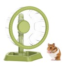 Quiet Hamster Exercise Wheel - Adjustable Stand For Small Pets  6 3  Green
