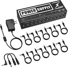    donner Dp-2 Guitar Effects Pedal Power Supply 10 Port 9v 12v 18v 500 Ma   Cable