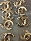 Lot Of 6   18  Mm Designer Button Chanel Button  Gold Tone 