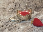 Vintage Silver Metal Victorian Style Shoe Pin Cushion With Extra