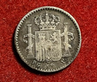 Puerto Rico 5 Centavos 1896 Pg V Silver Coin Km 20 T11065