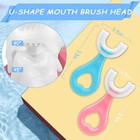 4 Pack U Shaped Toothbrush Kids  Soft Silicone Brush Head Whole Mouth  Age 2-6