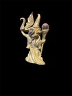 Vintage Spoontique Pewter Wizard Figure With Dragon   Crystal Ball Cmr595 80s