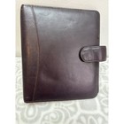 Vintage 90s Franklin Covey Full Grain Napa Leather 7 Ring Binder Made In Usa