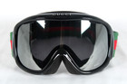 Gucci Black Acrylic  Red   Green Web Strap Ski Snowboard Goggles