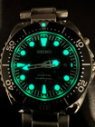 Seiko Kinetic  bfk  Mens Black Dial Date Quartz Dive Watch 42mm 5m62-0bl0