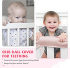 3-pcs Pink white Crib Rail Guard Cover For Teething  3-pcs  
