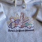 Vintage Disneyland California Adventure Pullover Fleece Sweater Rare Ride Tee