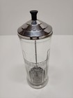 Barbicide Glass Disinfectant Barber Beauty Shop Comb Jar King Research Vintage