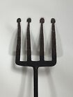 Vintage  Hand Wrought Blacksmith Made Iron Fish  Eel Spear Gig 19    Great Patina
