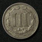 1866 Three Cent Nickel Philadelphia Mint Very Fine Condition
