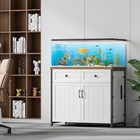 40-50 Gallon Aquarium Stand With Cabinet   Charging Station Fish Tank Table