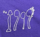 Prince 1999 Zipper Hoodie Sweatshirt Purple Rain Large Paisley Park Estate 