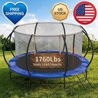 14ft Trampoline 600-1760lbs Weight Capacity Outdoor Recreational For Kids Adult