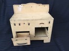 Vintage Child s Metal Toy Stove With Pullout Drawer