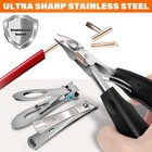 Heavy Duty Toenail Clipper Set Wide Jaw Opening For Thick   Ingrown Toenails New