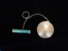  Art Deco  deauville  Turquoise-blue Guilloche Enamel Tango Compact And Matching
