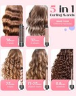 5 In 1 Curling Iron Set  Curling Wand With New Upgraded Thermal Brush And 4 I   