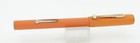 Orange Celluloid   Gold Flat-top Fountain Pen - Fine Nib - Made In Austria