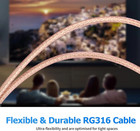 Rg6 F-type Coax Splitter 3 Way 75 Ohm Tv Antenna Cable Signal Adapter