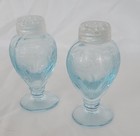 Fostoria June Azuer  blue  Glass Salt   Pepper Shakers