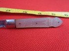 Antique Mother Of Pearl   Sterling Silver Folding Fruit Knife   Hallmarked