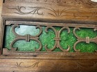 Atq Carved Walnut Wood Pediment Salvage Buffet Top 20 75    Long Acrylic Panel