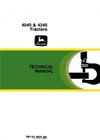 John Deere 4040  4240 Row Crop Tractor Service Manual Repair Shop Technical Book