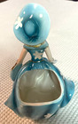 Lady In Blue Dress Vintage Porcelain Figurine Planter