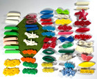 Vintage 70s 80s  Plastic Snap Little Girl Hair Barrettes  Dog Flowers Bow Lg Lot