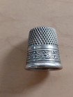 Antique Simons Bros Sterling Silver Thimble Size 8 Repousse Ivy Floral Band Usa