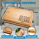 Custom Personalized Name Bamboo Cutting Board Cute First Home Housewarming Gift