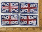 Vintage Lot Of 4 United Kingdom Union Jack Flag Sew On Patch Travel Souvenir