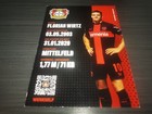 Florian Wirtz Hand Signed Bayer 04 Leverkusen Club Autograph Card 2023-2024