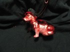 Basset Hound Scottish Tam Scotch Plaid Glass Christmas Ornament
