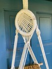 Vintage Macrame   Wicker Plant Hanger 3 Tiers Shelves 70   